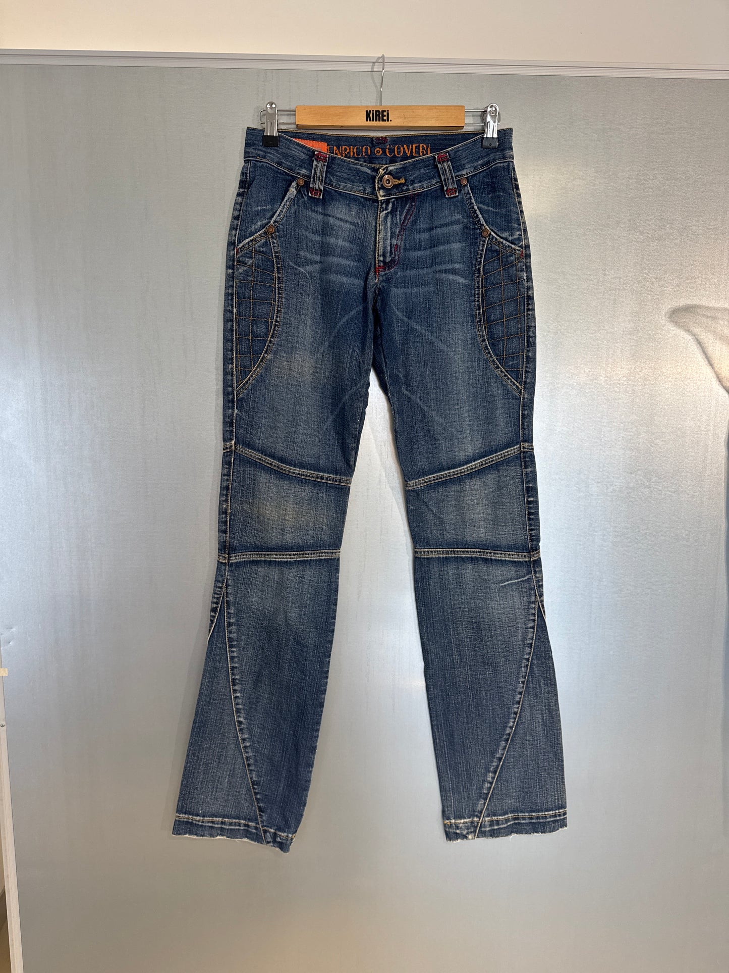 The Grid Panel Jeans by Enrico Coveri