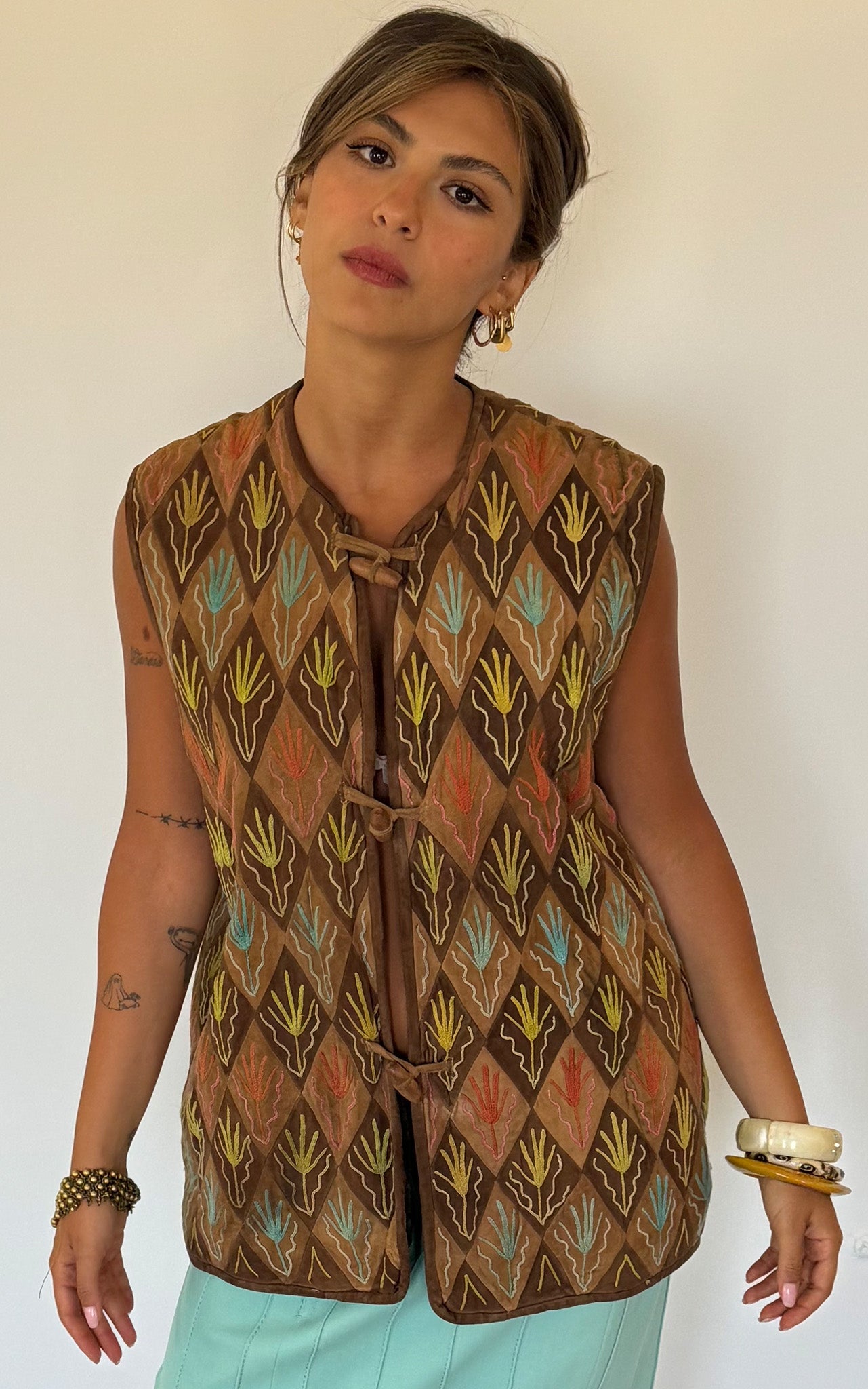 Camel Suede Vest