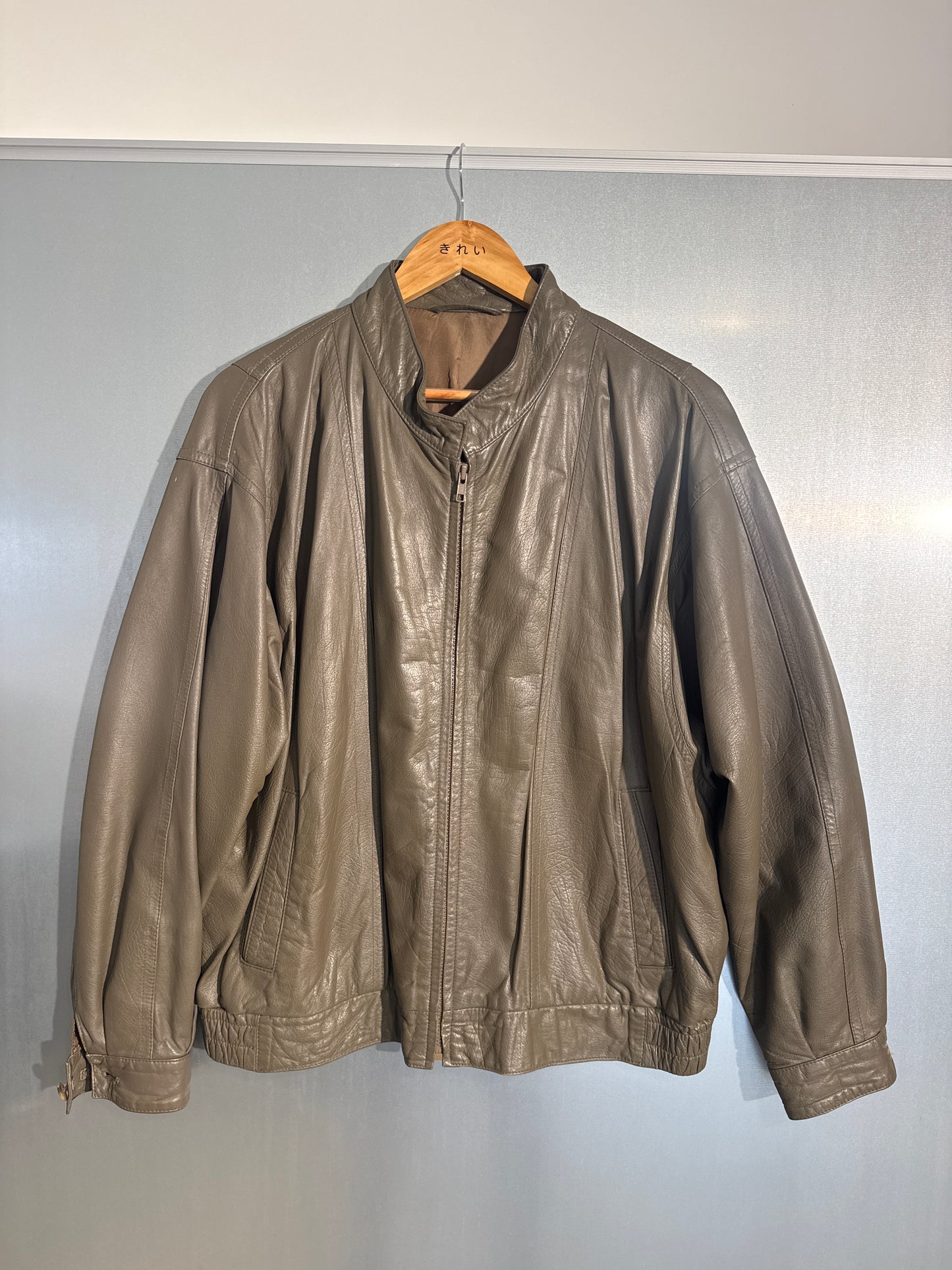 The Olive Flight Leather Jacket