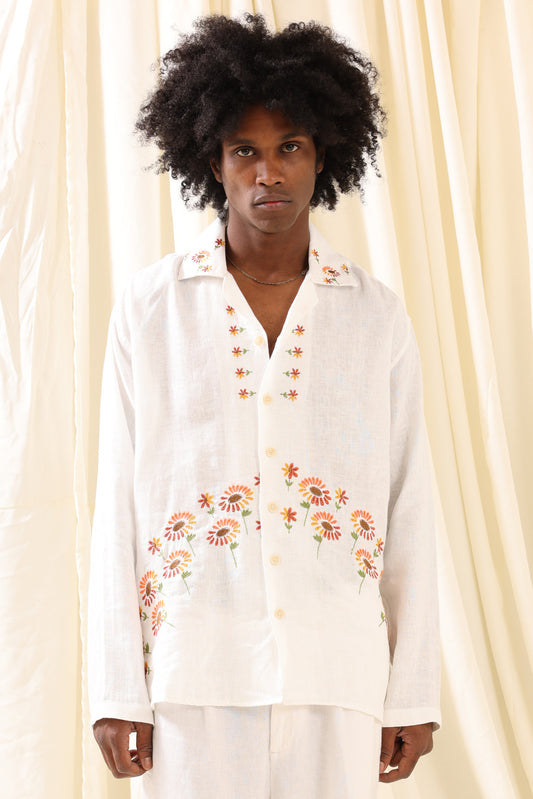 Sunflower Long Sleeve Linen Shirt