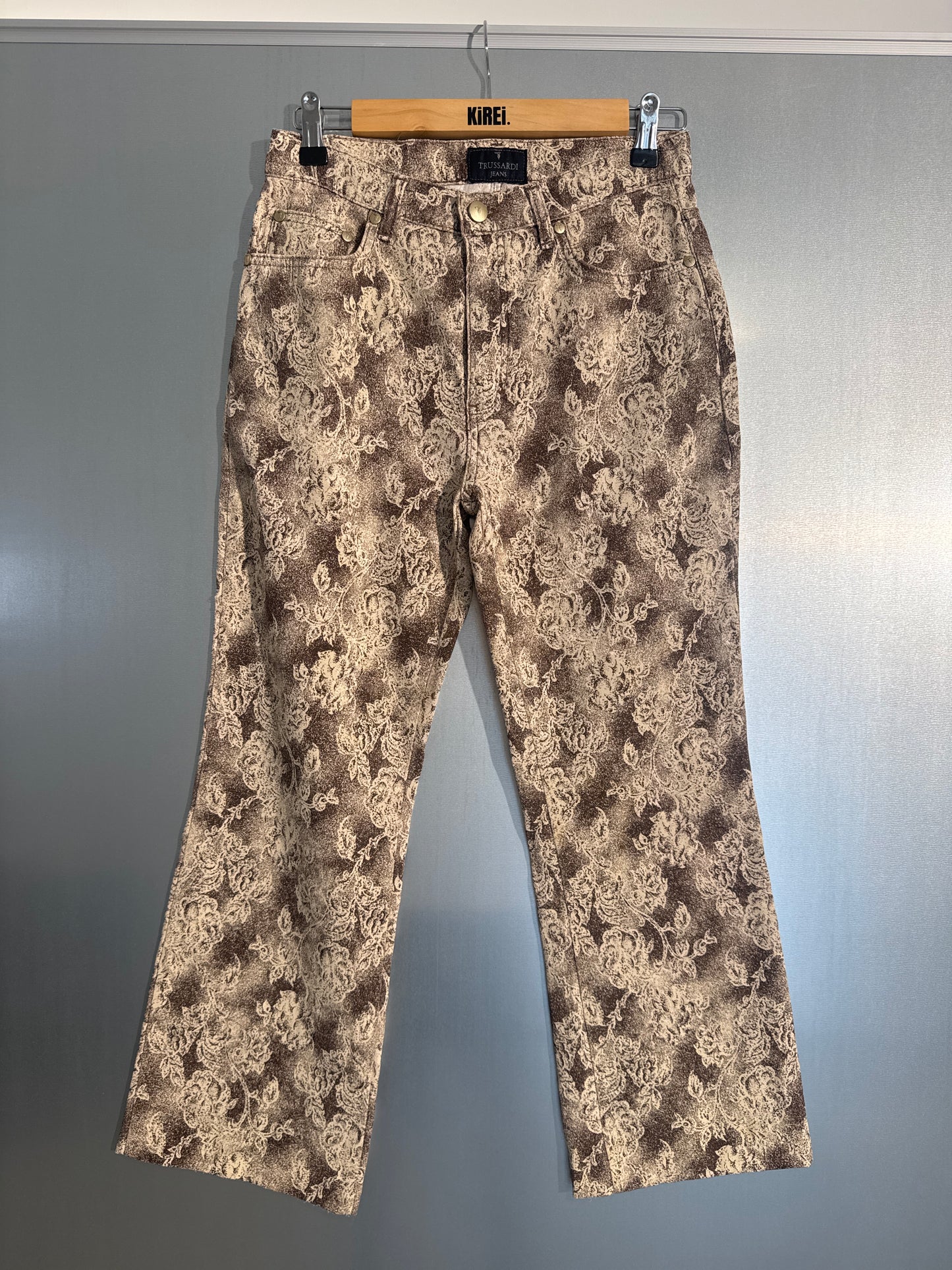 The Baroque Print Trousers by Trussardi
