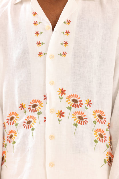 Sunflower Long Sleeve Linen Shirt