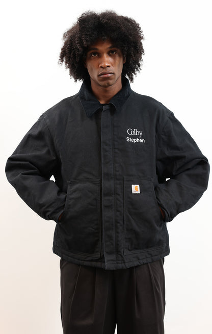 Carhartt Duck Chore Coat Black “Colby Stephen” Embroidered