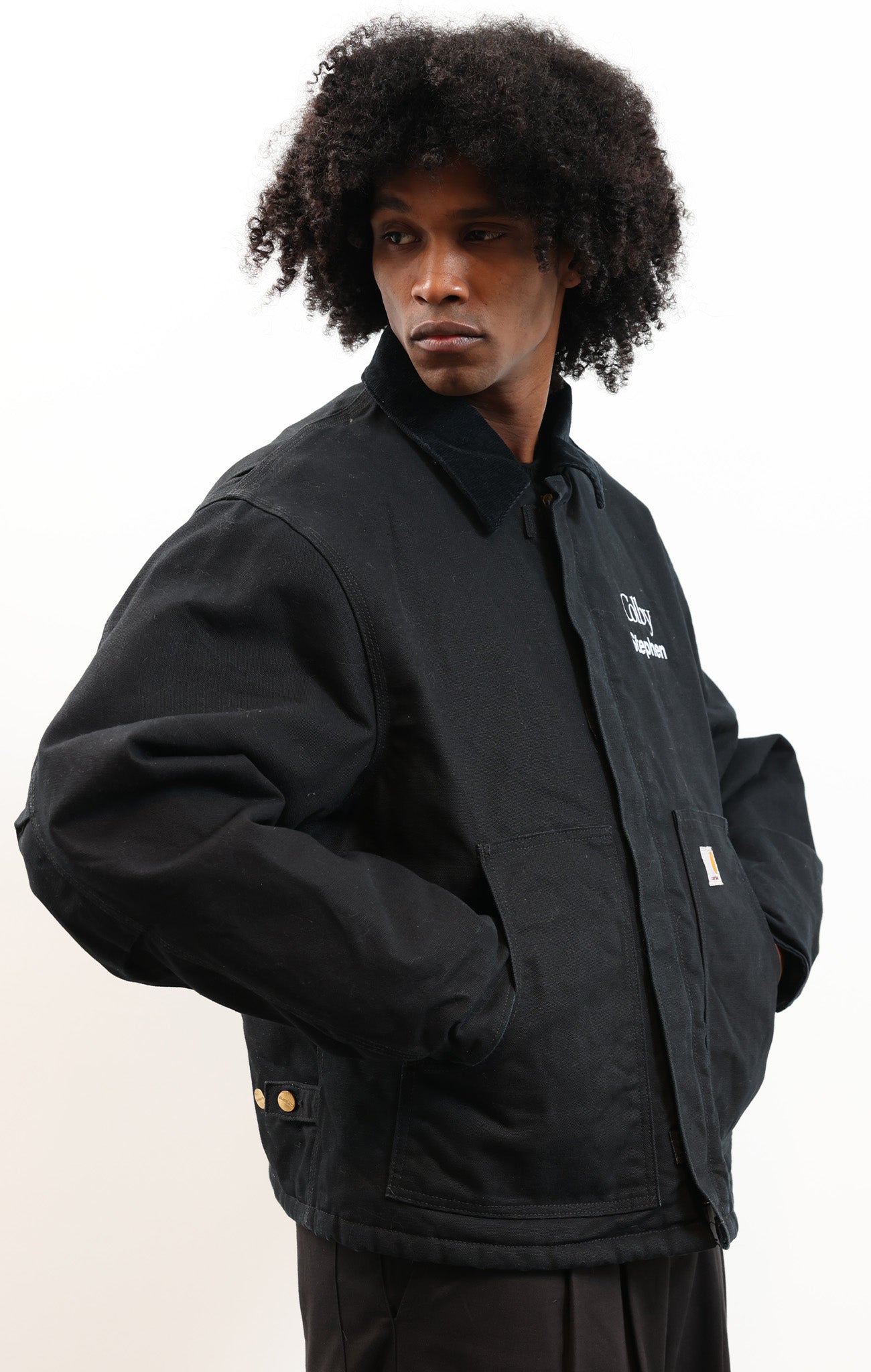Carhartt Duck Chore Coat Black “Colby Stephen” Embroidered