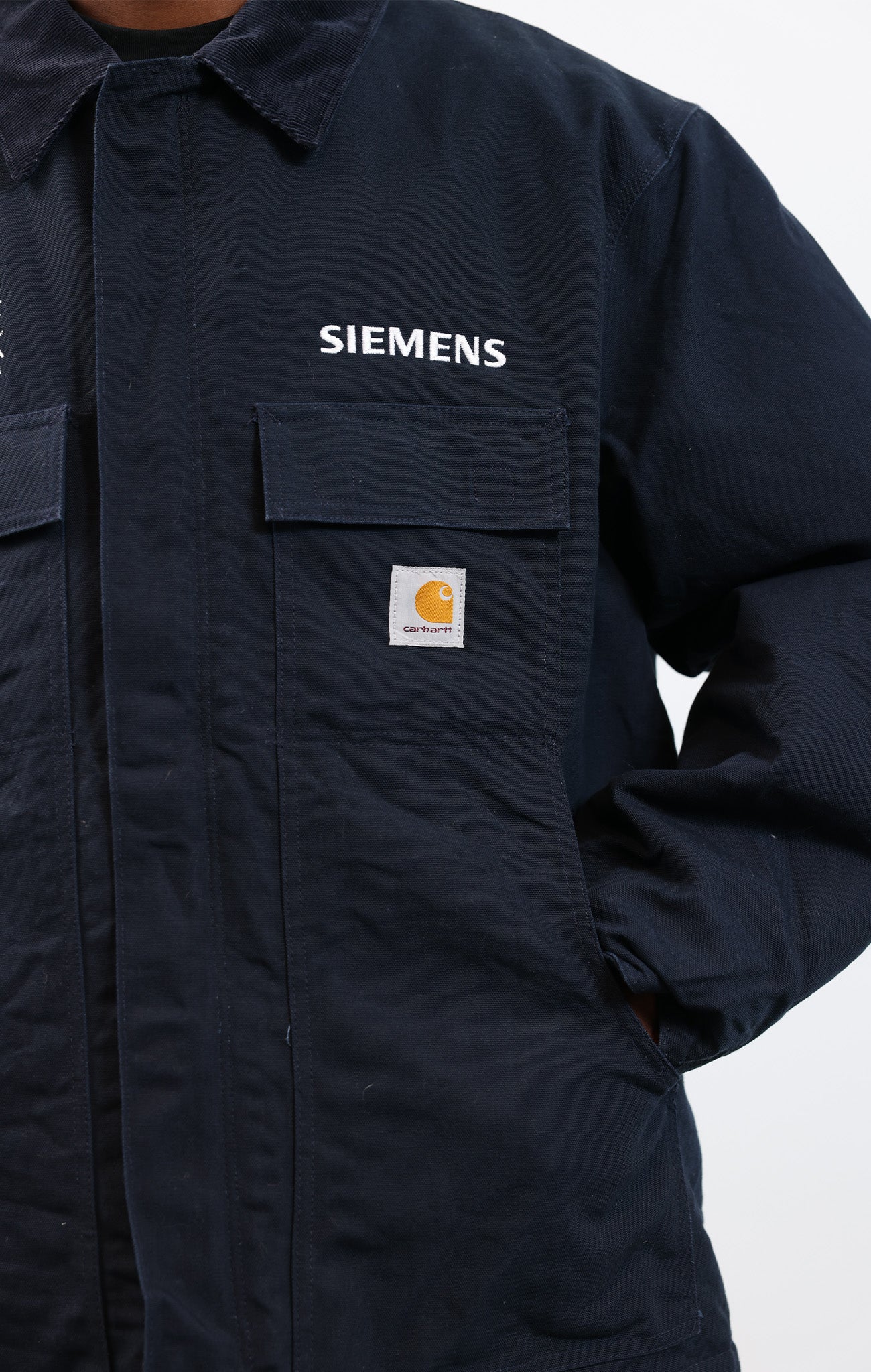 Carhartt Chore Coat Navy “Siemens” Embroidered