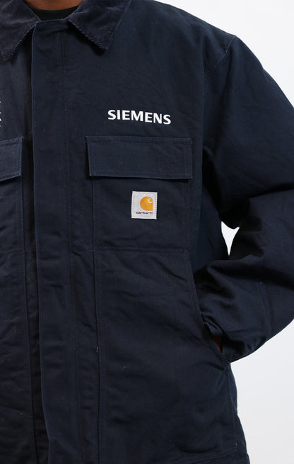 Carhartt Chore Coat Navy “Siemens” Embroidered