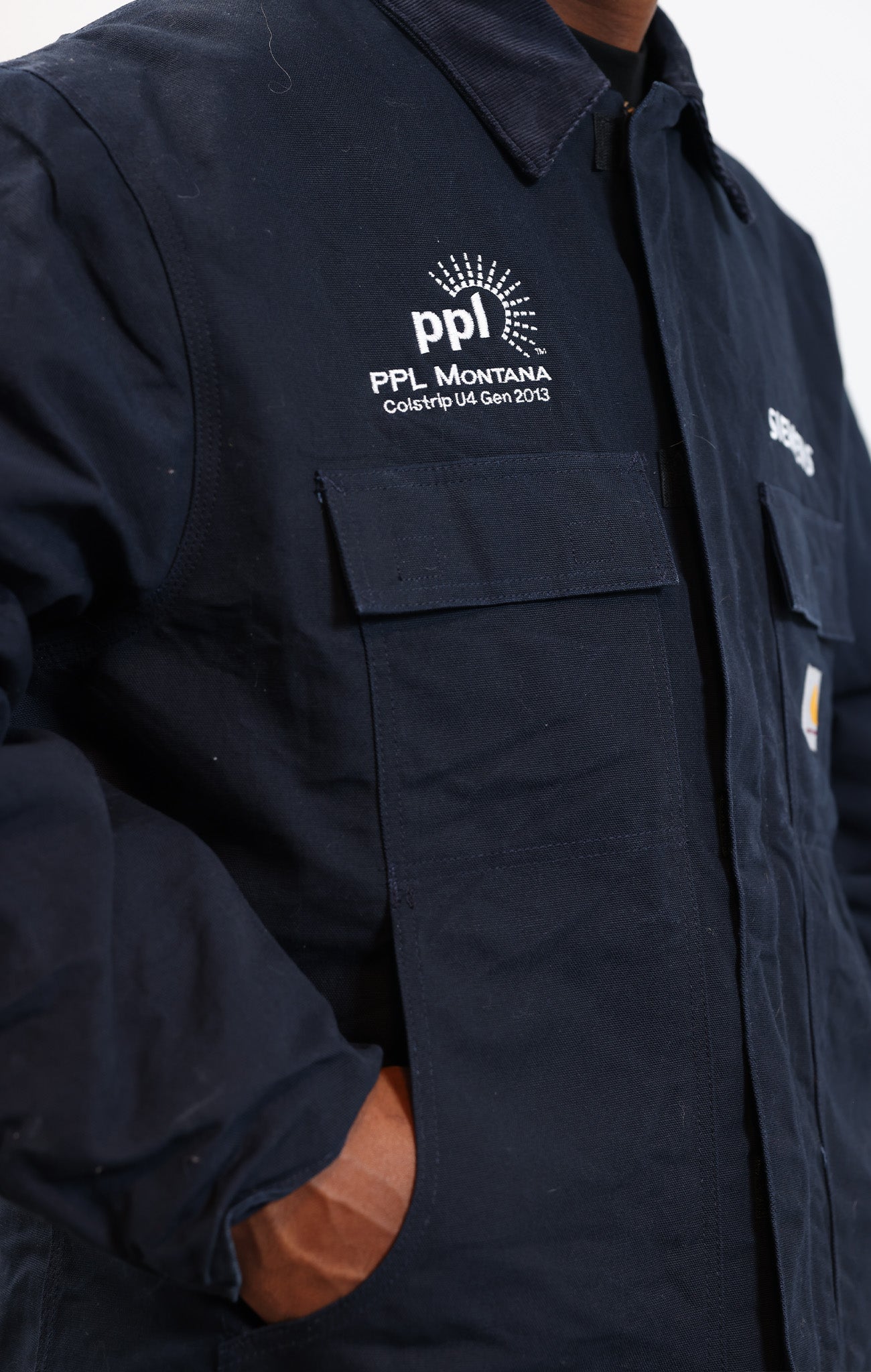 Carhartt Chore Coat Navy “Siemens” Embroidered