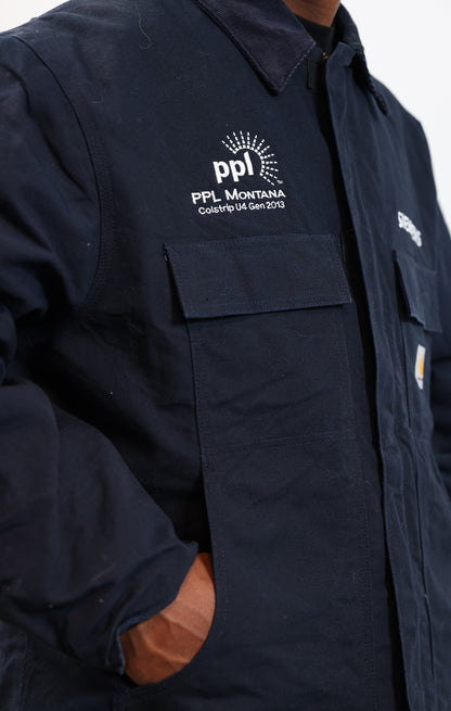 Carhartt Chore Coat Navy “Siemens” Embroidered